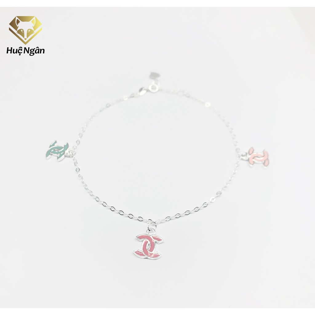 กําไลข้อเท้าเงินอิตาลี 925 Hue Ngan-Chanel JL033