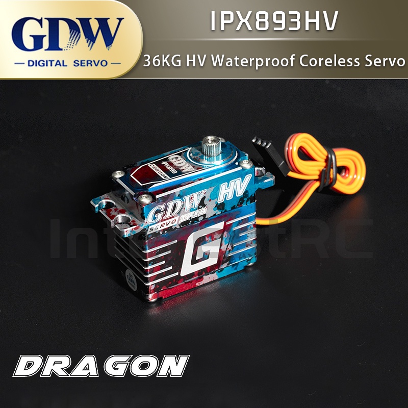 GDW IPX893 DRAGON 36KG แรงบิดขนาดใหญ่กันน้ํา Brushless Coreless Servo สําหรับ RC ไฟฟ้ารีโมทคอนโทรลรุ