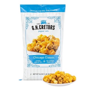 🌟G.H. Cretors 🍿 Popcorn Sweet &amp; Salty Chicago Mix 737g ป๊อปคอร์น รสชีส คาราเมล 🧀 Cheese Caramel นำเข้าจากอเมริกา 🇺🇸