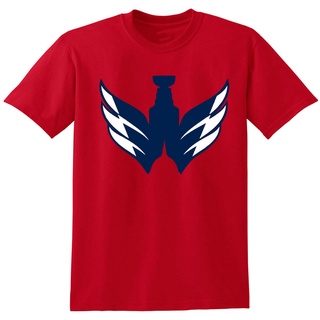 [100% Cotton] เสื้อยืดคอกลม แขนสั้น พิมพ์ลายโลโก้ Alexander Ovechkin Washington Capitals Stanley Cup สําหรับผู้ชาย