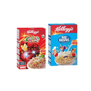 Kelloggs Froot Loops Breakfast Cereal 300 กรัม &amp; Kelloggs Rice Krispies