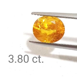 Sale เม็ดสวย พลอยแท้ บุษราคัมจันท์ 3.8 ct. (สีแม่โขง)