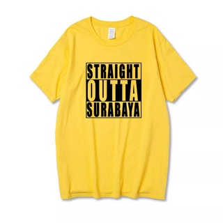 เสื้อยืดโปโล ลาย STRAIGHT OUTTA SURABAYA สําหรับผู้ชาย และผู้หญิง