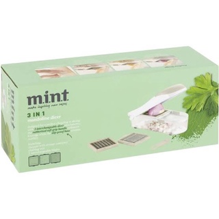 ของใหม่ เครื่องหั่นผักสี่เหลี่ยมลูกเต๋าและสไลด์แผ่น Mint 3in1 Mandoline Dicer Each .