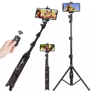 Yunteng 1388 51in Selfie Stick ไร้สาย Bluetooth Remote แบบพกพาขาตั้งกล้องสำหรับสมาร์ทโฟน Live Stream Vlog