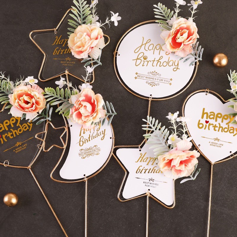 💥ป้ายhbd”ป้ายปักเค้กวันเกิด”