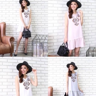 พร้อมส่ง วันอาทิตย์  New !!! ✨Dress bohemian✨ เดรสพิมลายกราฟฟิค ทรงสวย ใส่ได้ง่ายใส่ได้บ่อย สไตล์สาว