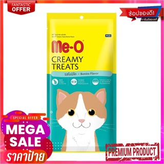 มีโอ ขนมแมวครีมมี่ทรีตรสโบนิโตะ 15 กรัม X 4 ซองMe-O Creamy Treat Bonito15 g x 4