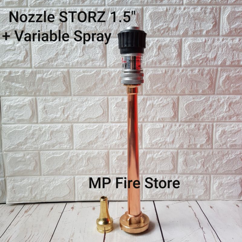หัวฉีดเจ็ทไฟ STORZ Nuzzle เครื่องดับเพลิง 1.5 นิ้ว + สเปรย์ตัวแปร