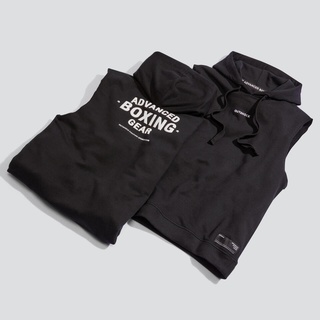 เสื้อกล้ามชกมวยมีฮู้ด OUTSHOCK BOXING HOODED TANK TOP - BLACK