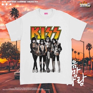 เสื้อยืดคอกลมเสื้อยืดคอกลมKiss BAND เสื้อยืด - MUSIC MERCH / UNISEX / Clothing BAND KISS / เสื้อยืด วงดนตรีจูบ / วงดนตรี