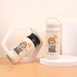 [พร้อมส่ง] ขวดใส่น้ำเก็บอุณหภูมิน่ารักมาก