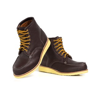 รองเท้าหนังวัวแท้ ชามัวร์ ชนิดนิ่ม บูท หุ้มข้อ StepPro Boots Code 956