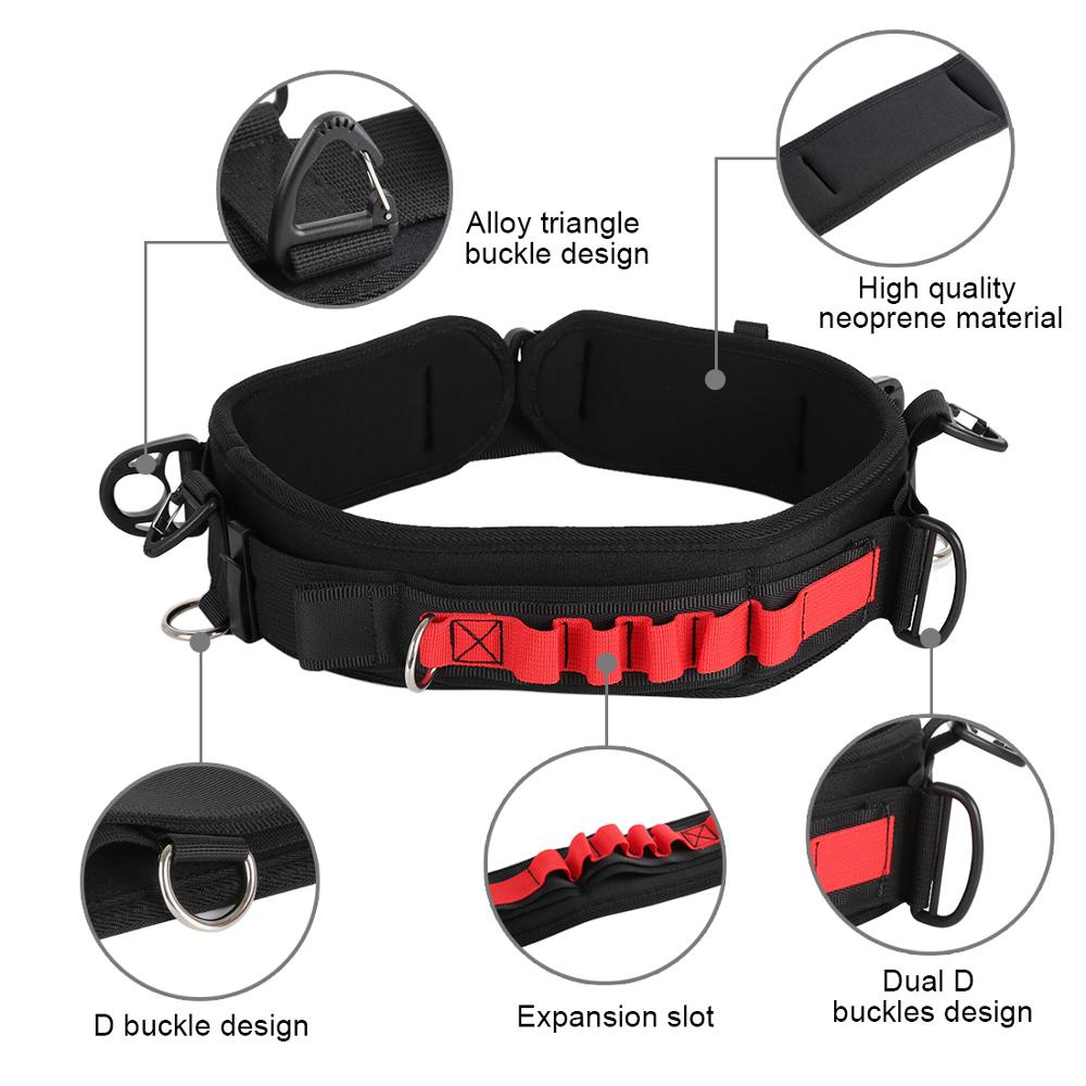 ☽┇Multifunctional Camera Waist Belt Bundle Waistband Strap Belt with Hook Photography Belt Backpack Belt for SLR/DSLR Ca