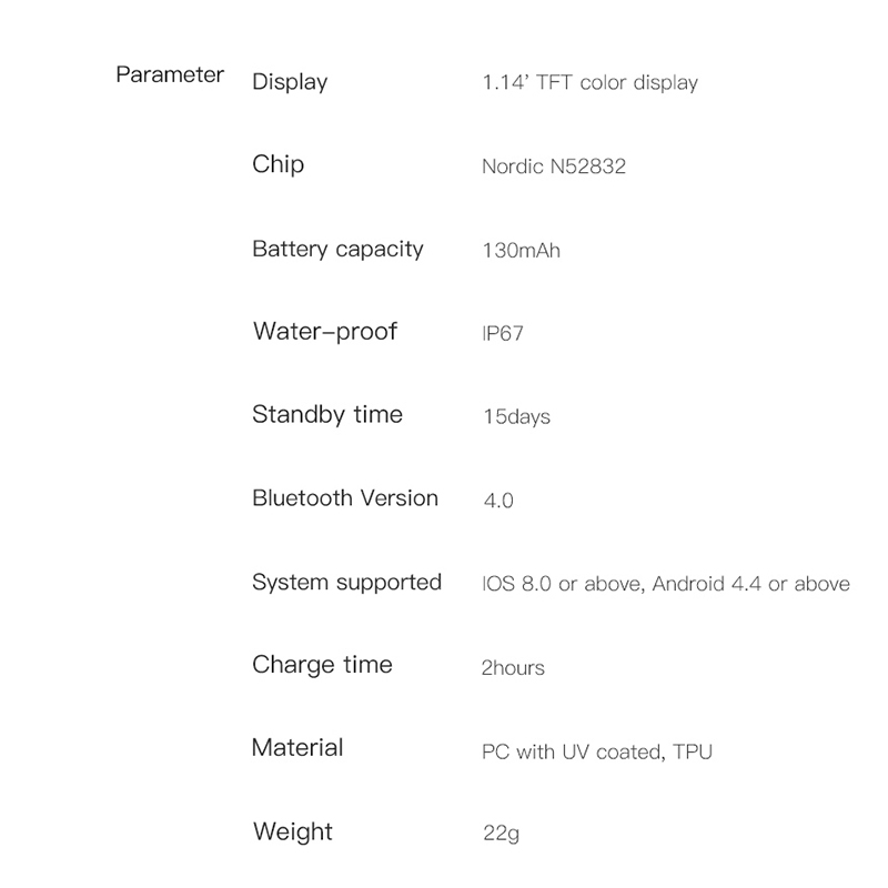 V3E นาฬิกาข้อมือ Smart Watch วัดอัตราการเต้นหัวใจกันน้ํา Ip 67 ...