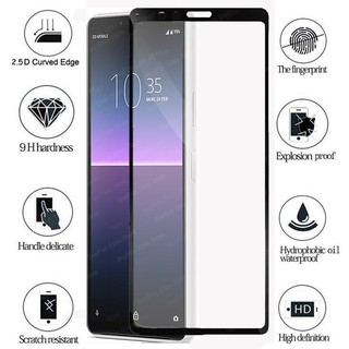 2PCS กระจก Sony Xperia 10 II Tempered Glass Full Cover Screen Protector Sony Xperia 10 II Xperia10 2 กระจกครอบเต็ม ป้องกันหน้าจอ ฟิล์ม