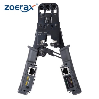 Zoerax [All in One Cable Tester Crimper] อุปกรณ์ทดสอบสายเคเบิล สําหรับ RJ45 RJ12 RJ11