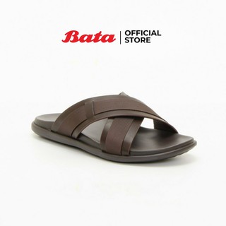 Bata MENS SUMMER รองเท้าแตะชาย แบบสวม สีน้ำตาล รหัส 8614822