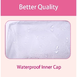 หมวกอบไอน้ำ สีชมพู ระบบไฟฟ้า ที่บ้าน ถนอมเส้นผม รุ่น THERMO CAP TV Electric Heating Hair Thermal Steamer Hair Care SPA