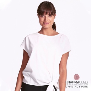 Dharma Bums Sadhana Tie Tee - White เสื้อยืด ดาร์มา บัมส์