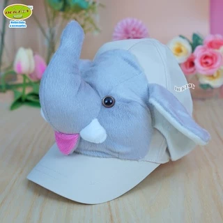 หมวกแก๊ปรูปหน้าสัตว์ สำหรับเด็ก 3ขวบขึ้นไป ผู้ใหญ่ก็ใส่ได้ 50-57 ซม.