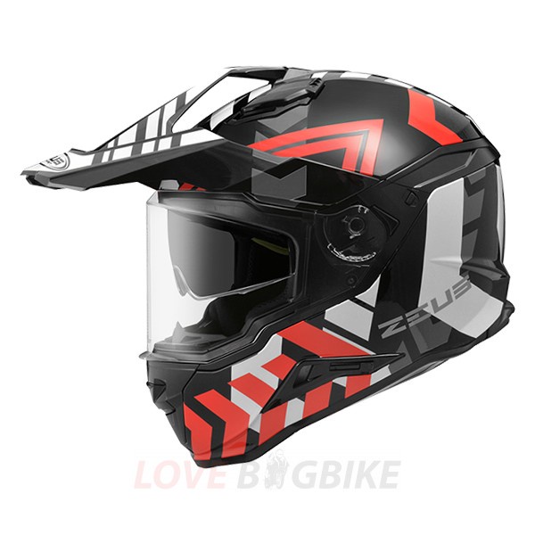 ZEUS ZS-913 Metalic Black BF2 Red