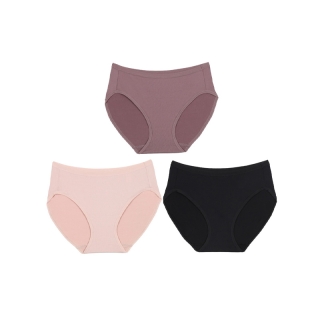 Wacoal Bikini Panty set กางเกงในรูปแบบ Bikini เซ็ท 3 ชิ้น รุ่น WU1T34 สีเบจ-ดำ-น้ำตาล (BT)