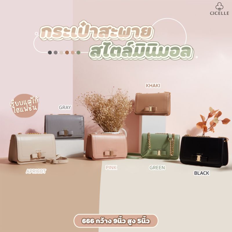 ซีลีน สะพายข้าง Cross Body กระเป๋าจิ๋ว พร้อมสายหนัง อะไหล่ทอง ...
