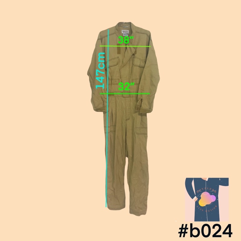 #b024/147 TOYOTA Size: L ชุดหมี ชุดช่าง ชุดทำงาน ชุดมือสอง