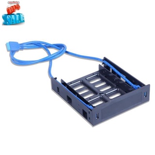 2 X USB 3.0 Front Panel with 3.5Inch Device/HDD or 2.5Inch SSD/HDD to 5.25 Floppy to Optical Drive Bay Tray Bracket