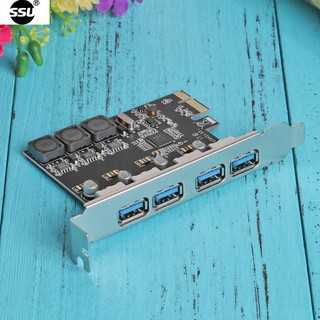 อะแดปเตอร์ ssu U 3v04s + 4 Port USB 3.0 PCIE Expansion Card PCI Express USB HUB