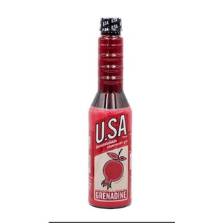U.SA Grenadine 500ml น้ำเชื่อมกลิ่นทับทิม เกรนาดีน ตรายูซ่า 500มล.