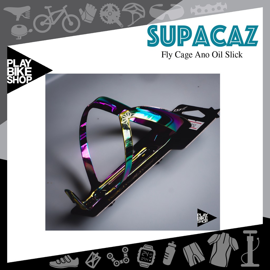 ขากระตก Supacaz Fly Cage Ano Oil Slick Shopee Thailand