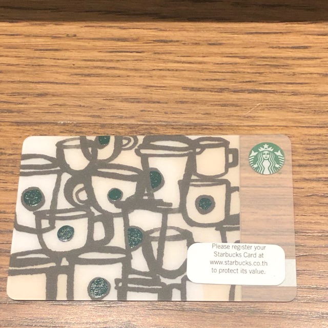 Starbucks card เปล่าไม่ขูดพิน ไม่มีเงินในบัตร