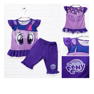 ชุดเซตเด็ก ชุดเสื้อกางเกง ชุดเด็กผู้หญิง ลายลิขสิทธิ์แท้ โพนี่ My Little Pony  #ของแท้ ชุดเด็กหญิง เสื้อ + กางเกง