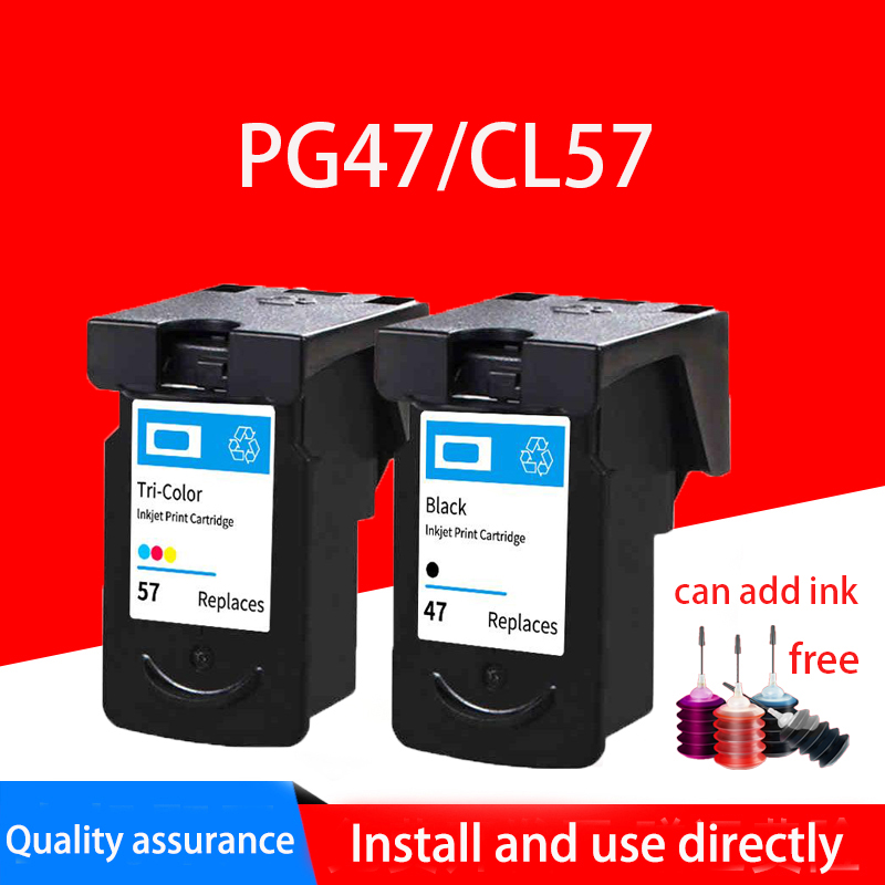 Canon PG-47 CL-57 CL-57s PG47 CL57 CL57s Black Colour Ink Cartridge E410 E470 E460 E470 E480