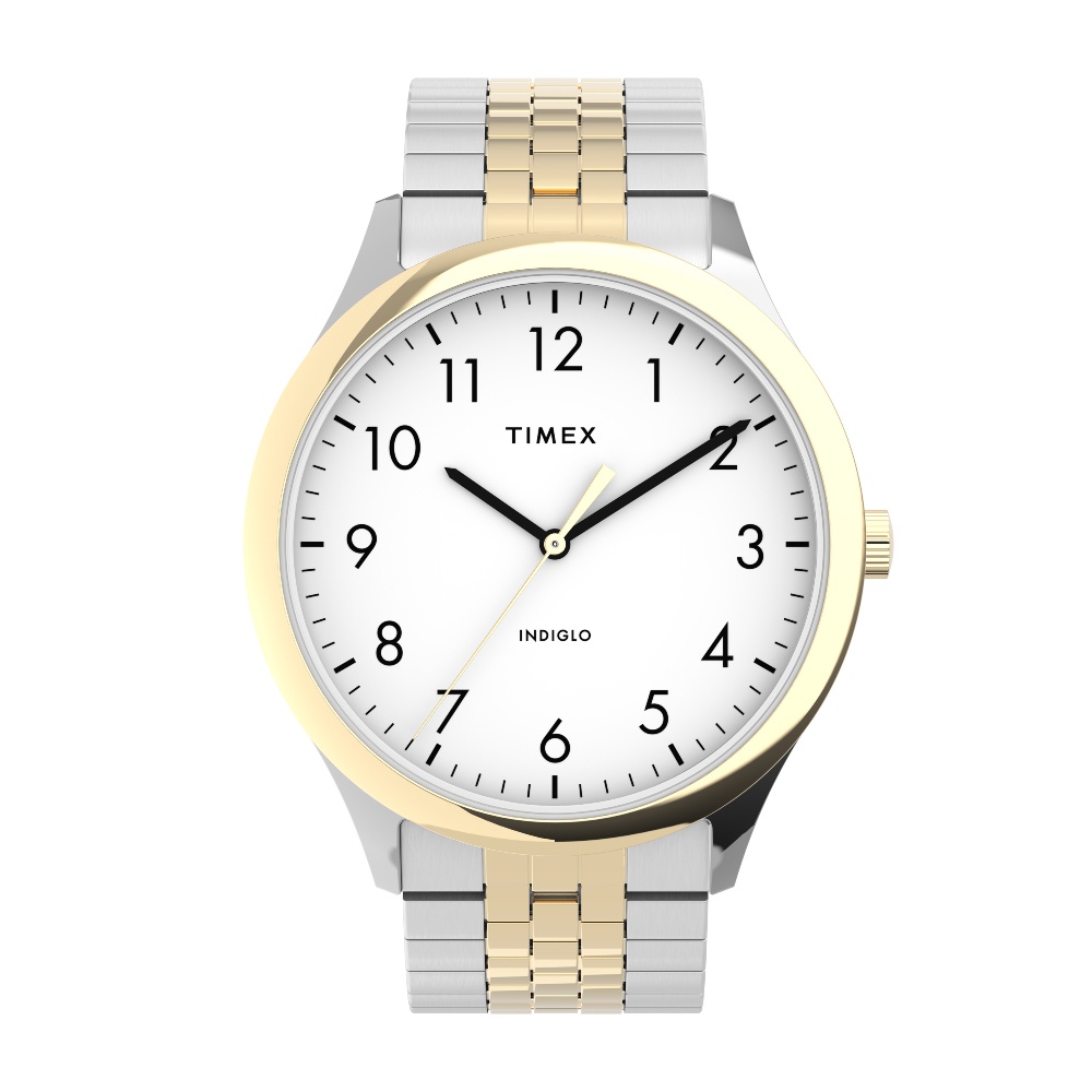 Timex TW2U40000 Modern Easy Reader นาฬิกาข้อมือผู้ชาย สายสแตนเลส หน้าปัด 40 มม.