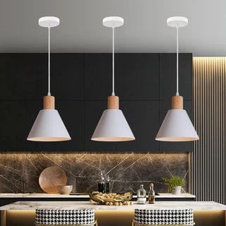 Nordic ไม้จี้ไฟ Vintage โมเดิร์น LED โคมไฟแขวนสำหรับห้องนั่งเล่นห้องครัวบ้าน Loft อุตสาหกรรม Decor โคมไฟ