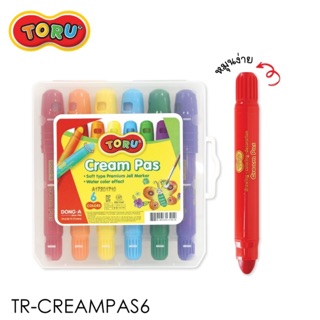 ปากกาเนื้อเทียนครีมพาส6สี TORU Cream Pas