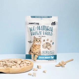 🐾 Purrfect Paw อกเป็ดฟรีซดราย 100% (6 ซอง) ดีต่อสุขภาพ บำรุงขน ไม่เค็ม