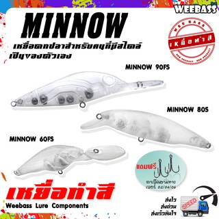 อุปกรณ์ตกปลา เหยื่อทำสี เหยื่อปลอมตกปลา WEEBASS รุ่น - MINNOW ชุด 3 ชิ้น