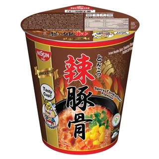 นิสชิน บะหมี่กึ่งสำเร็จรูป รสสไปซีทงคตสึ คัพ แพ็ค 6 -NISSIN Instant Noodles Spicy Tonkotsu Flavor Cup Type Pack