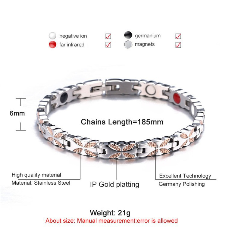 【In stock】Elegant Women Ladies Healthy Care Germanium Bracelet