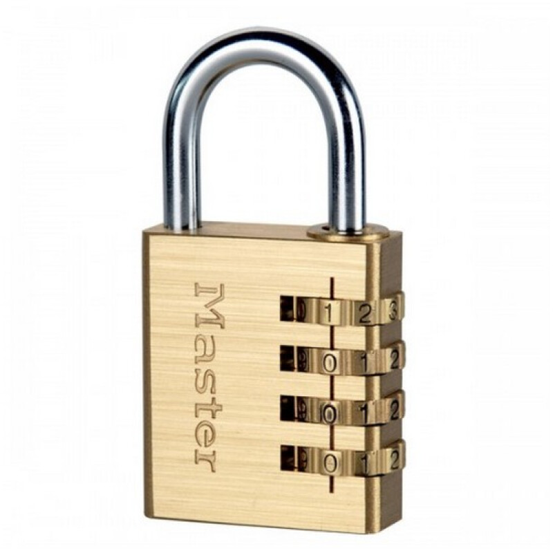 🔥The Best!! MASTER LOCK กุญแจรหัส รุ่น 604EURD ขนาด 40 มม. สีทองเหลือง Padlocks