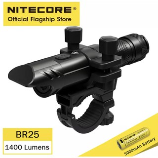 พร้อมส่ง Nitecore BR25 Original จักรยานขี่จักรยานจักรยานกลางแจ้ง Camping EDC LED ไฟฉาย5000MAh NL2150R 21700แบตเตอรี่