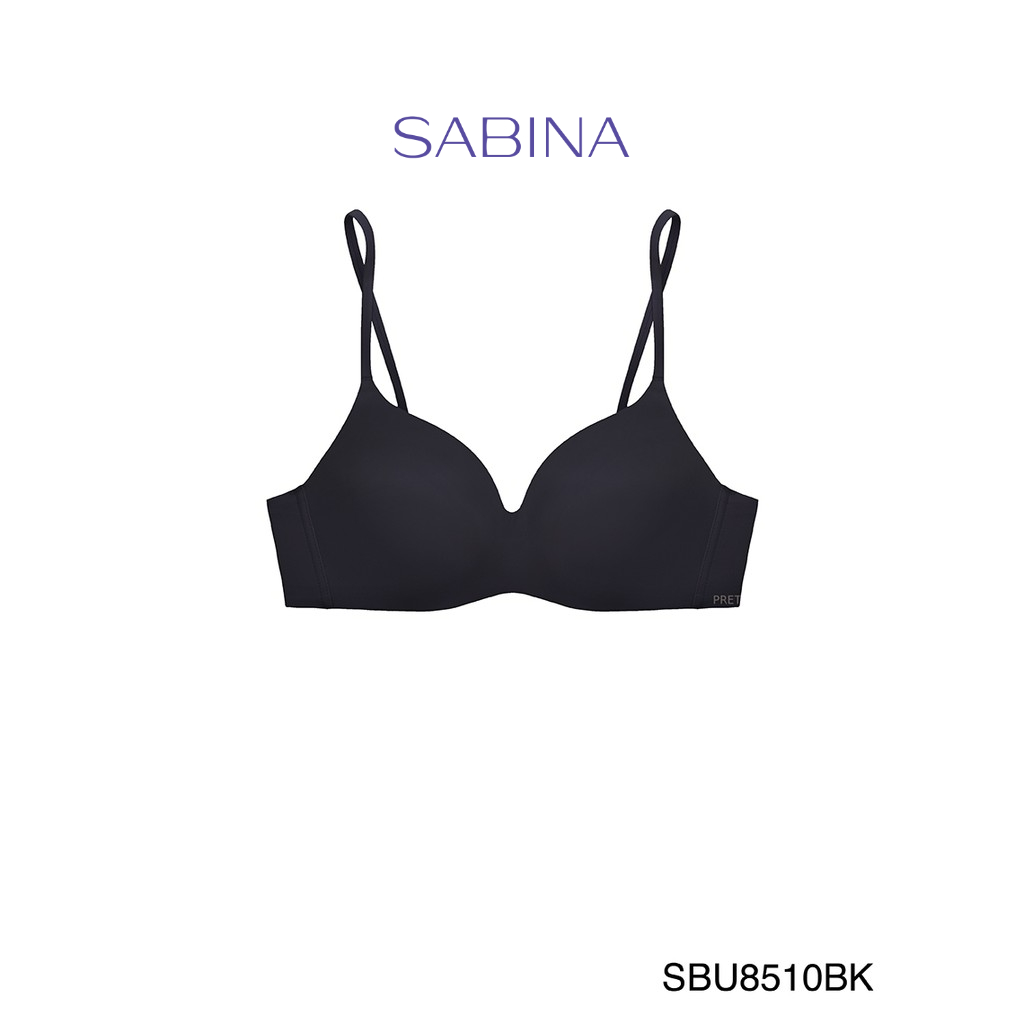 Sabina เสื้อชั้นใน Invisible Wire (ไม่มีโครง) รุ่น Pretty Perfect รหัส SBU8510BK สีดำ