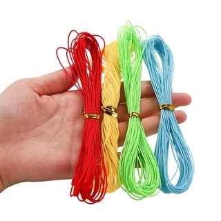 38สี เชือกเทียนไต้หวัน 1mm ยาว 10เมตร เชือกไม่ยืด เชือกถักสร้อยข้อมือ สร้อยคอ DIY