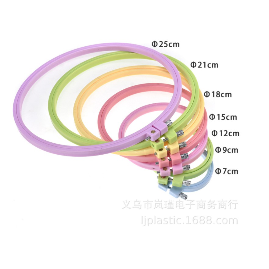 (พร้อมส่ง)สะดึง สะดึงปักผ้า สะดึงพลาสติก สะดึงสีพาสเทล มีเก็บปลายทาง