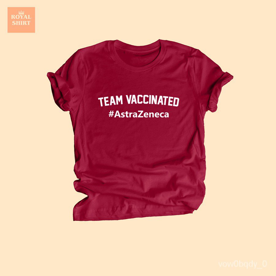 NEWเสื้อยืดลาย TEAM VACCINATED AstraZeneca แอสต้าเซเนก้า เสื้อยืดฉีด ...