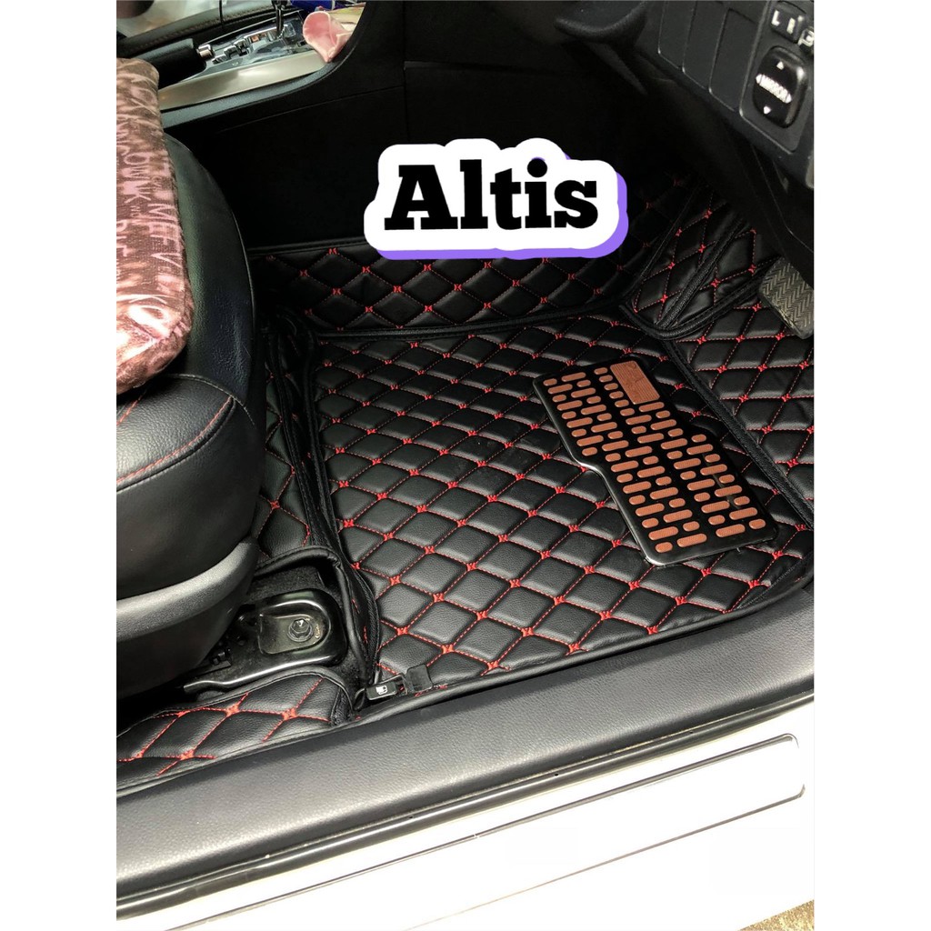 Toyota Altis โตโยต้า อัลติส 🔥 พรมหนัง6D สั่งตัดเข้ารูปตรงรุ่น 🔥  พรมปูพื้นรถเต็มคันห้องโดยสาร